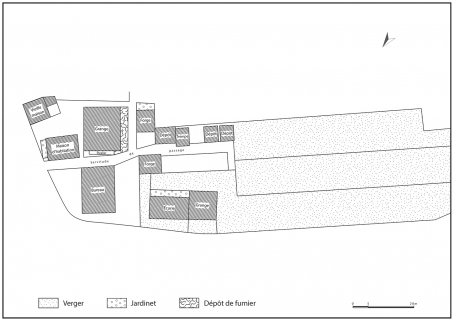 [Plan-masse et de situation avec affectation des bâtiments de Louis Gueutal Fils], 1916. © Région Bourgogne-Franche-Comté, Inventaire du patrimoine