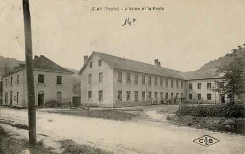 Glay (Doubs) - L'usine et la poste, 1er quart 20e siècle. © Région Bourgogne-Franche-Comté, Inventaire du patrimoine