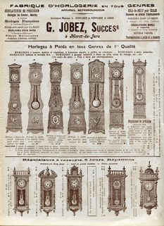 Fabrique d'horlogerie en tous genres [...] G. Jobez succes[seu]r à Morez-du-Jura [catalogue de production vers 1900, p. 1]. © Région Bourgogne-Franche-Comté, Inventaire du patrimoine