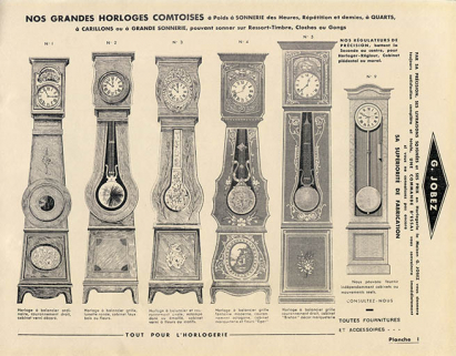 Manufacture d'horlogerie en tous genres [...] G. Jobez succ[esseu]r à Morez (Jura) France [catalogue de production, pl. 1], 1931. © Région Bourgogne-Franche-Comté, Inventaire du patrimoine