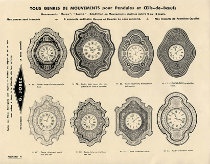 Manufacture d'horlogerie en tous genres [...] G. Jobez succ[esseu]r à Morez (Jura) France [catalogue de production, pl. 4], 1931. © Région Bourgogne-Franche-Comté, Inventaire du patrimoine