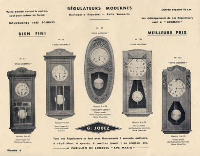 Manufacture d'horlogerie en tous genres [...] G. Jobez succ[esseu]r à Morez (Jura) France [catalogue de production, pl. 8], 1931. © Région Bourgogne-Franche-Comté, Inventaire du patrimoine