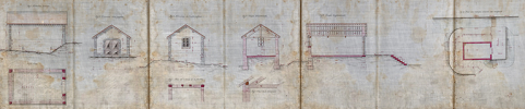 Bief de Chantes. Construction d'une dérivation éclusée, d'un barrage mobile et d'un chemin de halage - Magasins. Plans, coupes, élévations et détails (1878). © Région Bourgogne-Franche-Comté, Inventaire du patrimoine Bief de Chantes. Construction d'une dérivation éclusée, d'un barrage mobile et d'un chemin de halage - Magasins. Plans, coupes, élévations et détails (1878). © Région Bourgogne-Franche-Comté, Inventaire du patrimoine