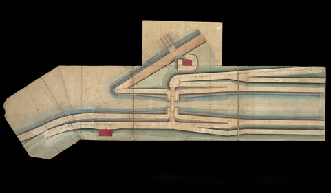 Plan des abords de la porte de garde (1878).  © Région Bourgogne-Franche-Comté, Inventaire du patrimoine Plan des abords de la porte de garde (1878).  © Région Bourgogne-Franche-Comté, Inventaire du patrimoine