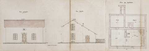Dérivation de Conflandey : maison éclusière (1876).  © Région Bourgogne-Franche-Comté, Inventaire du patrimoine