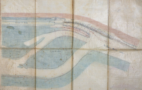 Achèvement du bief de Véreux - Digue de Véreux (1881).  © Région Bourgogne-Franche-Comté, Inventaire du patrimoine Achèvement du bief de Véreux - Digue de Véreux (1881).  © Région Bourgogne-Franche-Comté, Inventaire du patrimoine