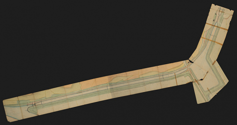 Achèvement de la dérivation de Scey-sur-Saône - Plan général de la dérivation.  © Région Bourgogne-Franche-Comté, Inventaire du patrimoine