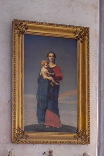 Tableau avec son cadre en bois doré. © Région Bourgogne-Franche-Comté, Inventaire du patrimoine