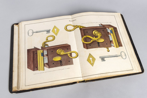Serrures [planche de catalogue], 1835. © Région Bourgogne-Franche-Comté, Inventaire du patrimoine