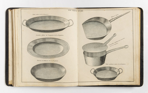 Fer battu étamé [planche de catalogue], 1835. © Région Bourgogne-Franche-Comté, Inventaire du patrimoine