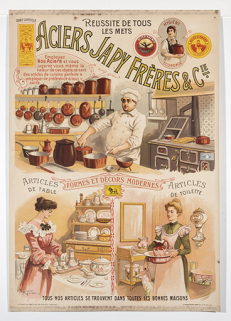 Aciers Japy Frères & Cie [affiche publicitaire], limite 19e siècle 20e siècle. © Région Bourgogne-Franche-Comté, Inventaire du patrimoine