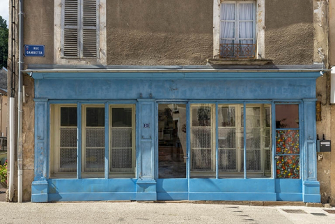  rue ensemble d'édifices derrière façade devanture de boutique © Région Bourgogne-Franche-Comté, Inventaire du patrimoine