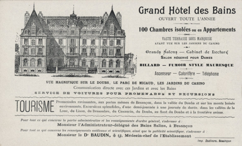 hôtel de voyageurs © Archives municipales, Besançon  hôtel de voyageurs © Archives municipales, Besançon