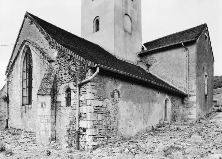 Elévation gauche du choeur et chapelle gauche. © Région Bourgogne-Franche-Comté, Inventaire du patrimoine