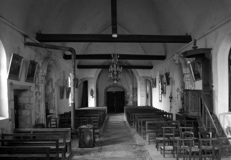 Vue intérieure prise depuis le choeur © Région Bourgogne-Franche-Comté, Inventaire du patrimoine