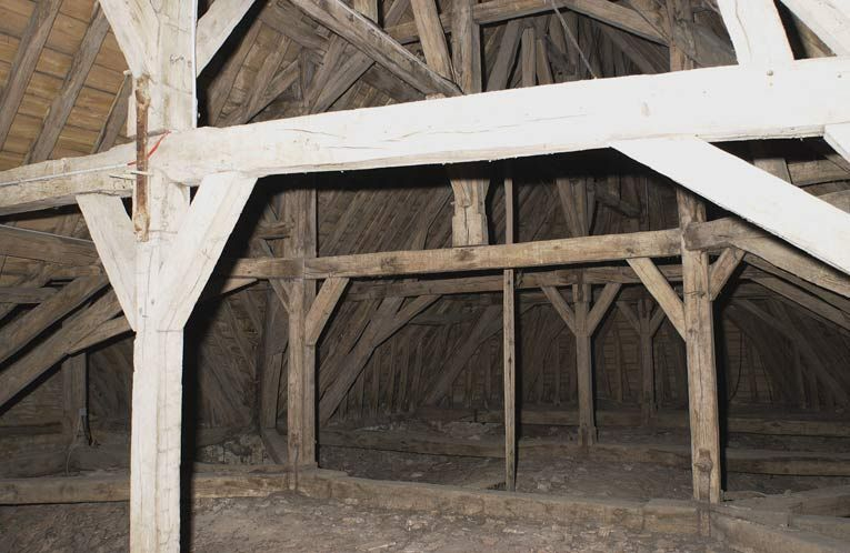 Chapelle : charpente. © Région Bourgogne-Franche-Comté, Inventaire du patrimoine