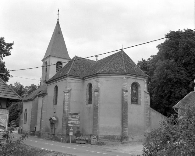 Abside et élévation droite. © Région Bourgogne-Franche-Comté, Inventaire du patrimoine