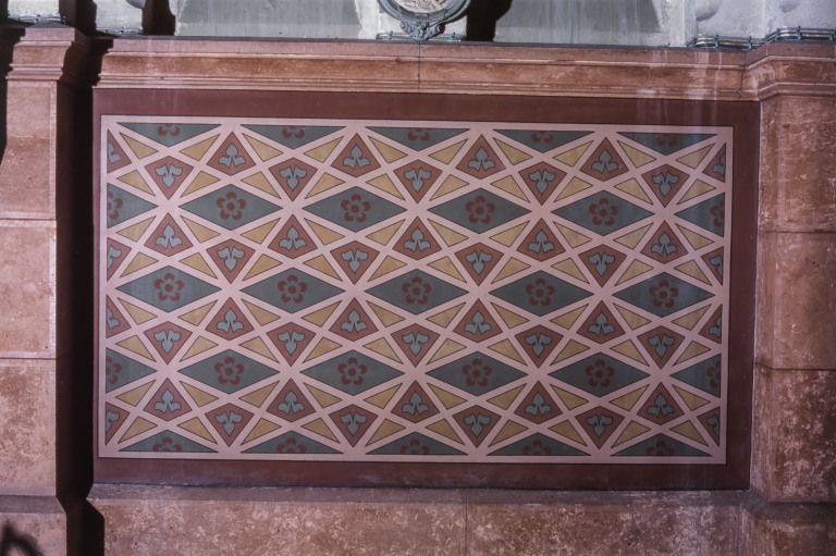 Chapelle, détail de peinture murale, bas-côté droit. © Région Bourgogne-Franche-Comté, Inventaire du patrimoine