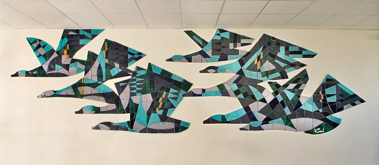 Vue du groupe d'oiseaux. © Région Bourgogne-Franche-Comté, Inventaire du patrimoine