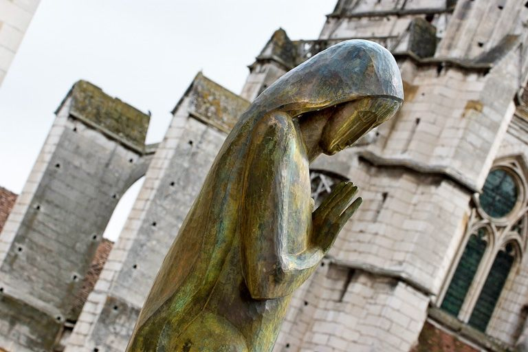 Détail : figure représentant le Passé. © Région Bourgogne-Franche-Comté, Inventaire du patrimoine