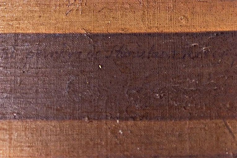 Détail de la signature. © Région Bourgogne-Franche-Comté, Inventaire du patrimoine