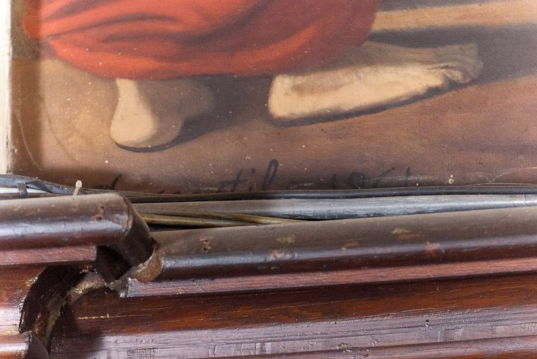 Vocation de saint Pierre : signature. © Région Bourgogne-Franche-Comté, Inventaire du patrimoine