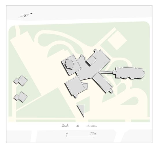 Plan-masse © Région Bourgogne-Franche-Comté, Inventaire du patrimoine