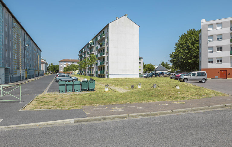 Bâtiment SIDEN, façades postérieure ouest et latérale sud. © Région Bourgogne-Franche-Comté, Inventaire du patrimoine