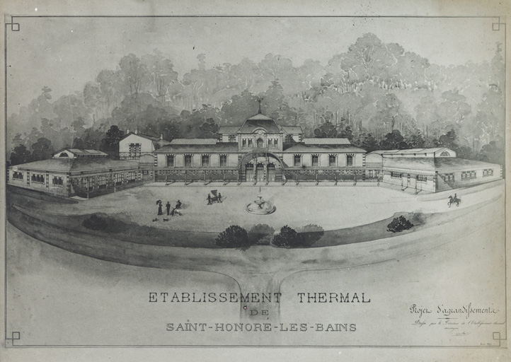 Projet de transformation et d'agrandissement (1899) de Gavillon, élévation. © Région Bourgogne-Franche-Comté, Inventaire du patrimoine Projet de transformation et d'agrandissement (1899) de Gavillon, élévation. © Région Bourgogne-Franche-Comté, Inventaire du patrimoine