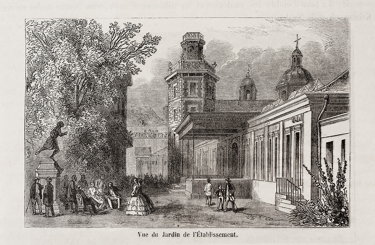 établissement thermal jardin © Région Bourgogne-Franche-Comté, Inventaire du patrimoine  établissement thermal jardin © Région Bourgogne-Franche-Comté, Inventaire du patrimoine