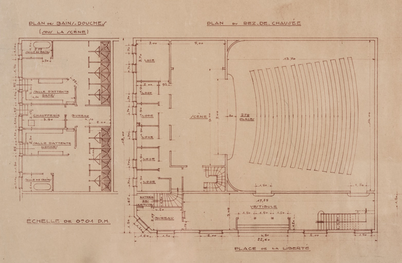 salle des fêtes bains douches cinéma © Région Bourgogne-Franche-Comté, Inventaire du patrimoine  salle des fêtes bains douches cinéma © Région Bourgogne-Franche-Comté, Inventaire du patrimoine