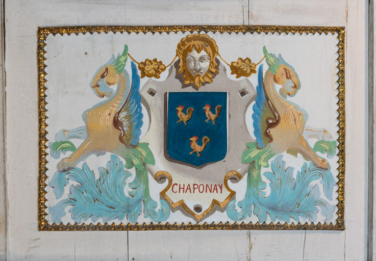  peinture monumentale armoiries © Région Bourgogne-Franche-Comté, Inventaire du patrimoine