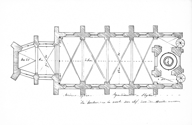 Plan : projet d'agrandissement. © Région Bourgogne-Franche-Comté, Inventaire du patrimoine