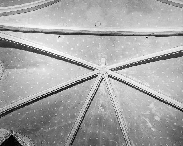 Intérieur : choeur, détail de la voûte de l'abside. © Région Bourgogne-Franche-Comté, Inventaire du patrimoine