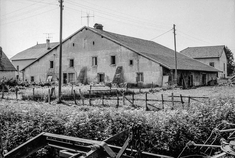 Ferme datée de 1750, cadastrée 1938 F 56 : façade antérieure. © Région Bourgogne-Franche-Comté, Inventaire du patrimoine