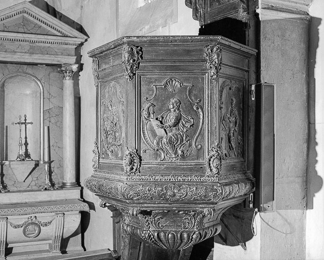 Quatrième panneau de la cuve : saint Jean. © Région Bourgogne-Franche-Comté, Inventaire du patrimoine