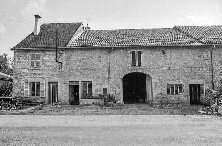 Ferme cadastrée A3 195 : façade antérieure. © Région Bourgogne-Franche-Comté, Inventaire du patrimoine