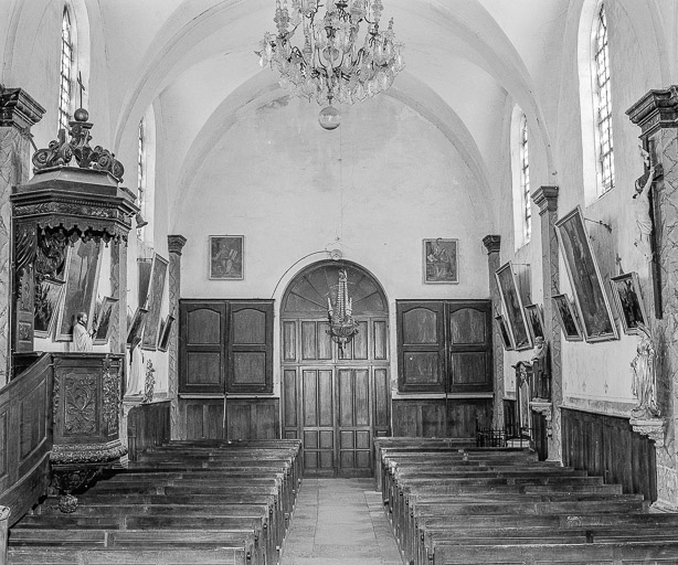 Vue de la nef. © Région Bourgogne-Franche-Comté, Inventaire du patrimoine