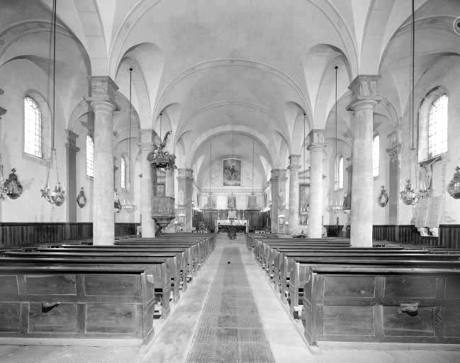 Nef et choeur. © Région Bourgogne-Franche-Comté, Inventaire du Patrimoine