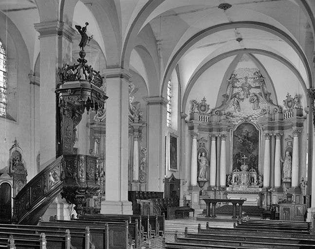 Nef et choeur vus depuis l'entrée. © Région Bourgogne-Franche-Comté, Inventaire du patrimoine