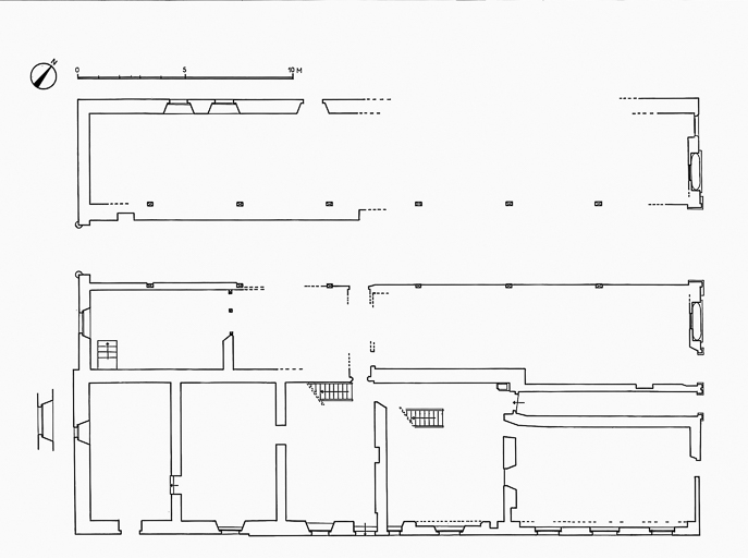 Plan au sol par J.-M. Demoly, 1975.. © Région Bourgogne-Franche-Comté, Inventaire du patrimoine