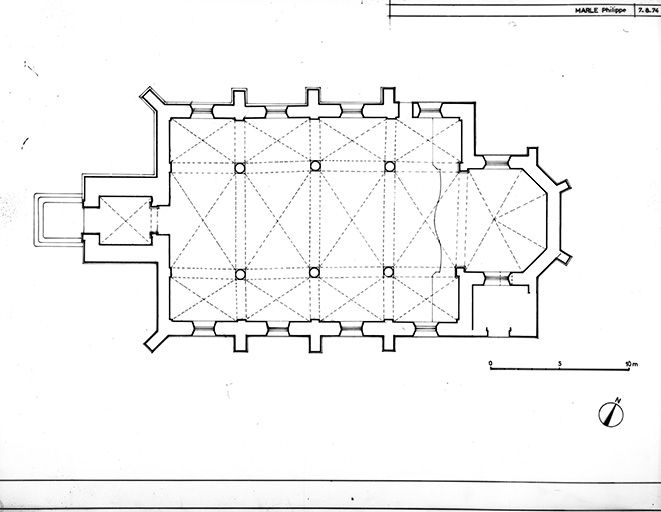Plan au sol. © Région Bourgogne-Franche-Comté, Inventaire du Patrimoine