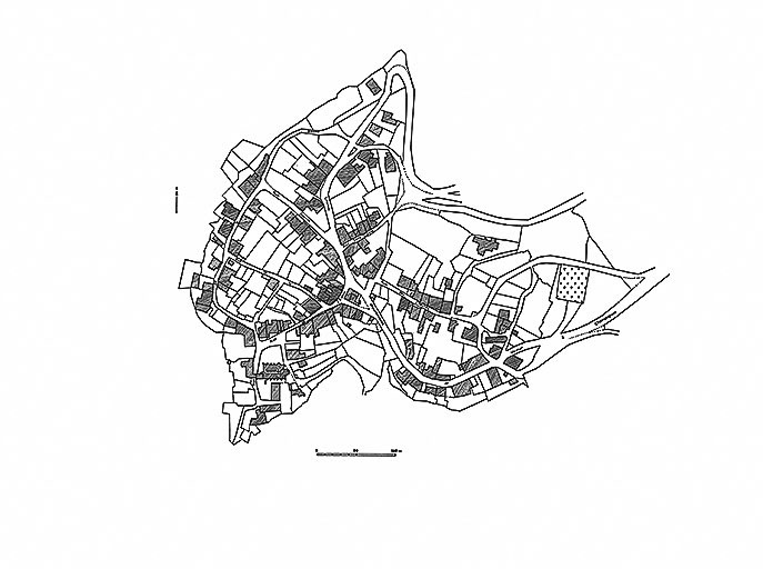Dessin d'après le cadastre actuel. © Région Bourgogne-Franche-Comté, Inventaire du patrimoine