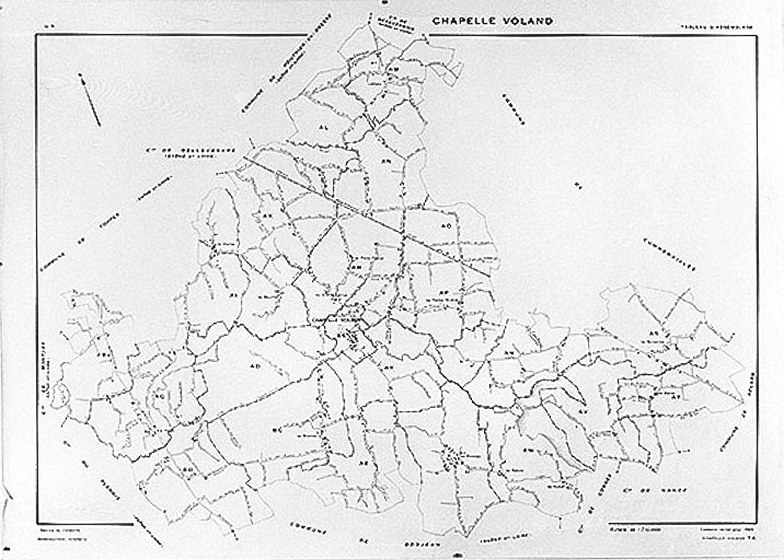 Tableau d'assemblage du cadastre de 1969. © Région Bourgogne-Franche-Comté, Inventaire du patrimoine