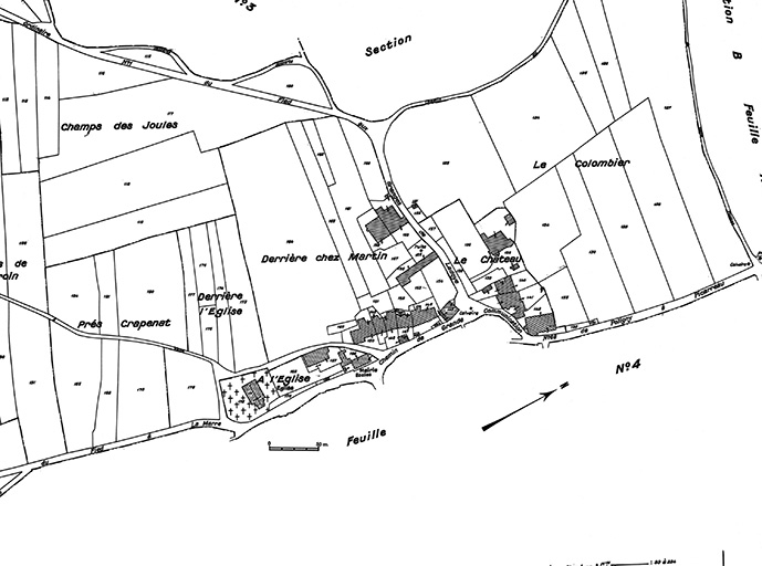 Cadastre 1940, section B, feuille n° 2. © Région Bourgogne-Franche-Comté, Inventaire du patrimoine