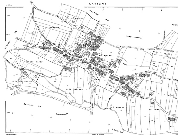 Cadastre : 1967, section AH. © Région Bourgogne-Franche-Comté, Inventaire du patrimoine