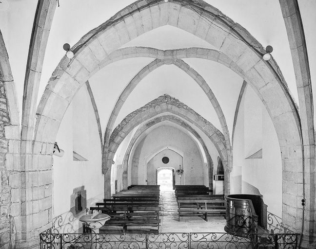 Intérieur : nef vue depuis le choeur. © Région Bourgogne-Franche-Comté, Inventaire du patrimoine
