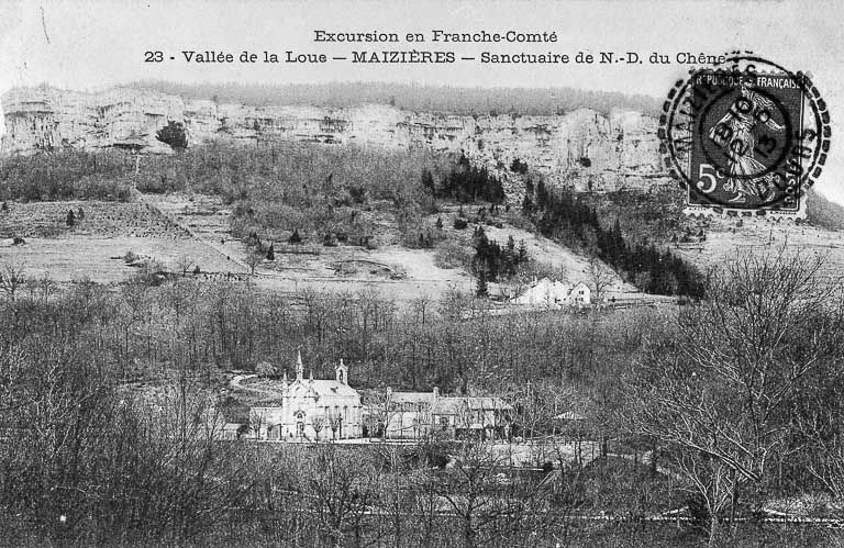 Excursion en Franche-Comté. 23. Vallée de la Loue - Maizières - Sanctuaire de N.-D. du Chêne, limite 19e siècle 20e siècle. © Région Bourgogne-Franche-Comté, Inventaire du patrimoine