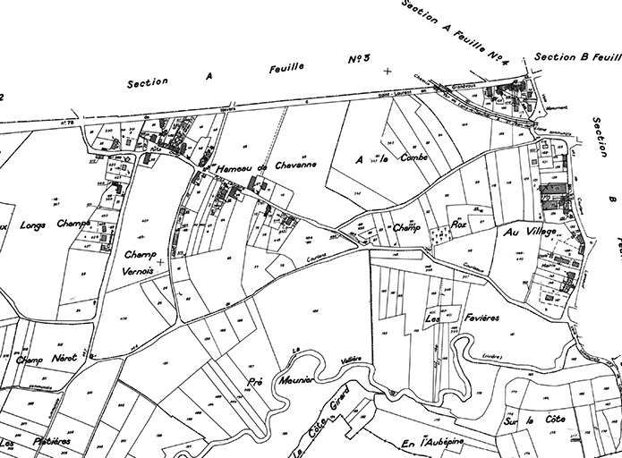 Cadastre : 1979 C (feuille unique). © Région Bourgogne-Franche-Comté, Inventaire du patrimoine