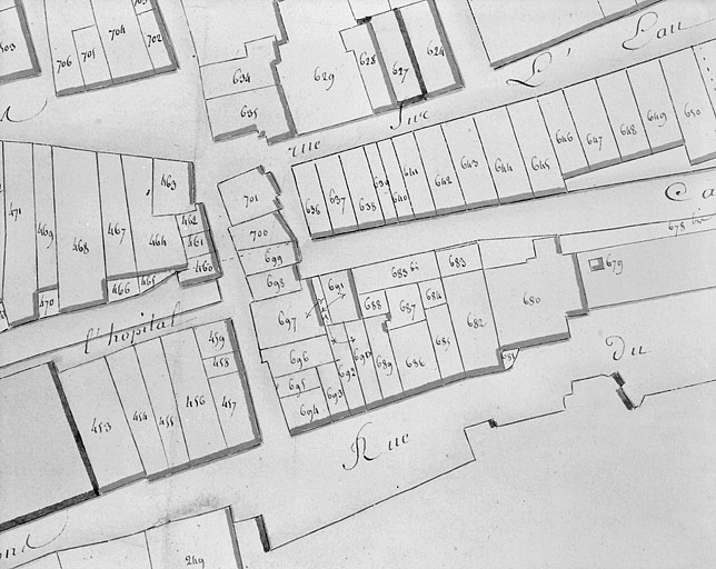 Plan-masse, 1812. © Région Bourgogne-Franche-Comté, Inventaire du patrimoine Plan-masse, 1812. © Région Bourgogne-Franche-Comté, Inventaire du patrimoine